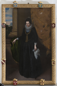 809911 Portret van Cornelia van Oostrum, geboren 15?, echtgenote van Frederik van Reede, heer van Amerongen ...